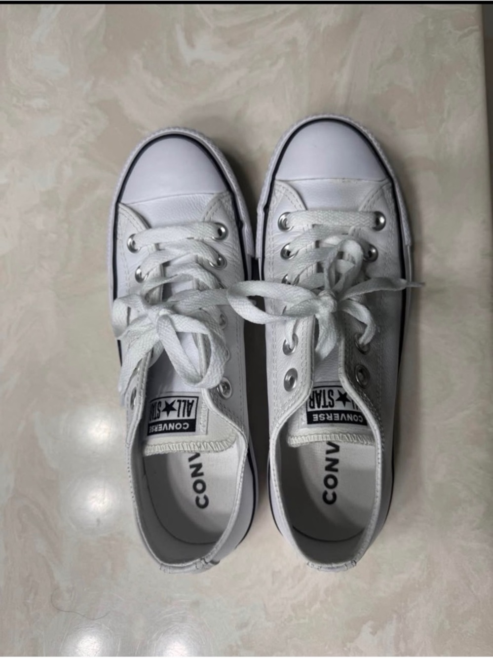 Converse White Low Top All Star Sneakers